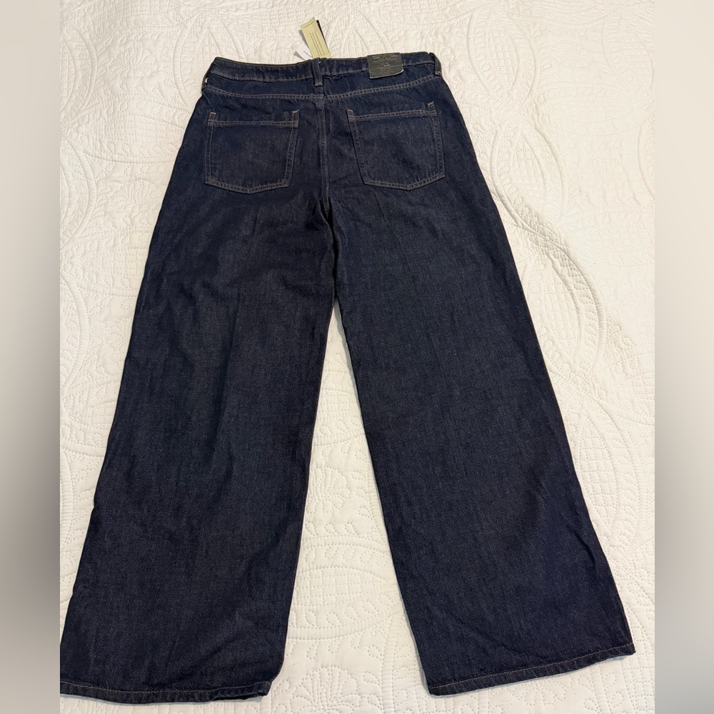 Banana Republic Luxe High-Rise Trousers in Dark Blue - Picture 2 of 3
